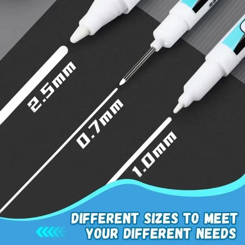 Stationery Supply - 0.7/1.0/2.5MM 흰색 영구 마커 펜 마커