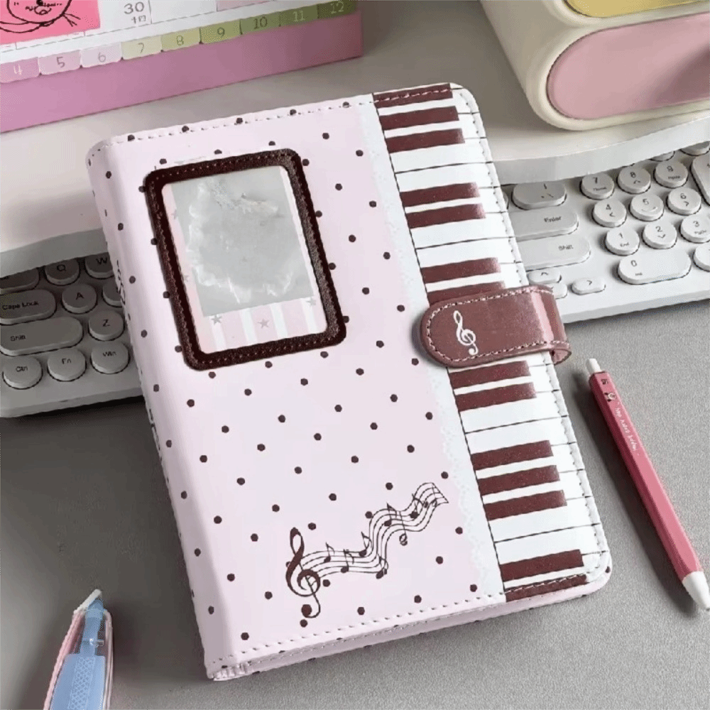 Notebook Dotted A5 - 폴카 도트 피아노 바인더 노트북 A5