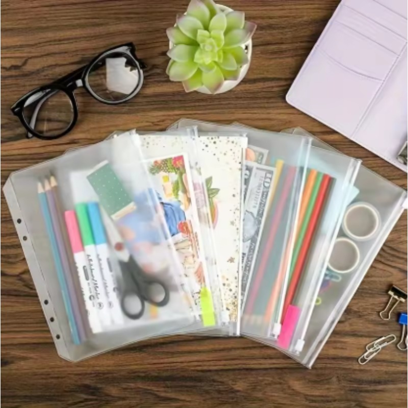Portfolio Folder Zip - 10Pcs 투명 PVC 지퍼 바인더 포켓