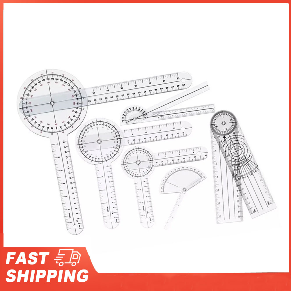 6PCS 의료용 각도기 세트 PVC 투명 클리어 스케일 - Ruler Set Transparent 리뷰 및 가격