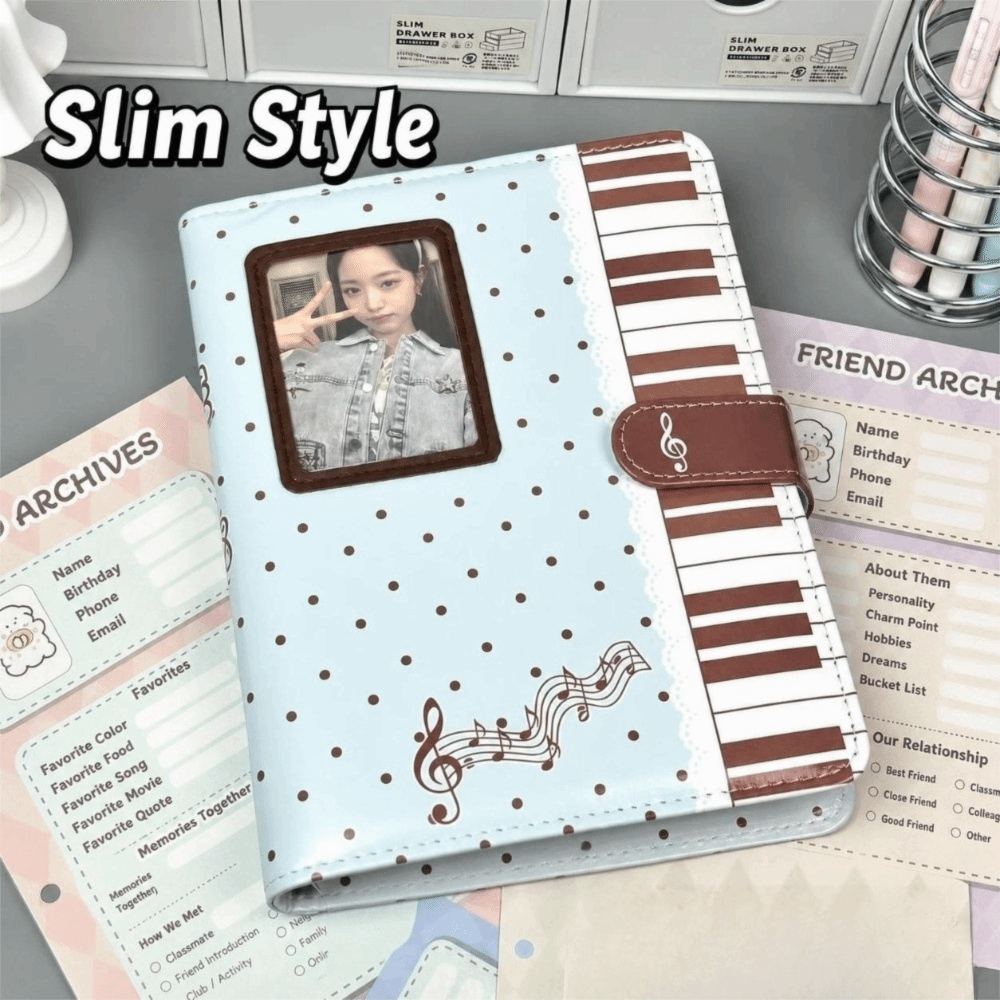 폴카 도트 피아노 바인더 노트북 A5 루즈리프 K팝 아 - Notebook Dotted A5 리뷰 및 가격