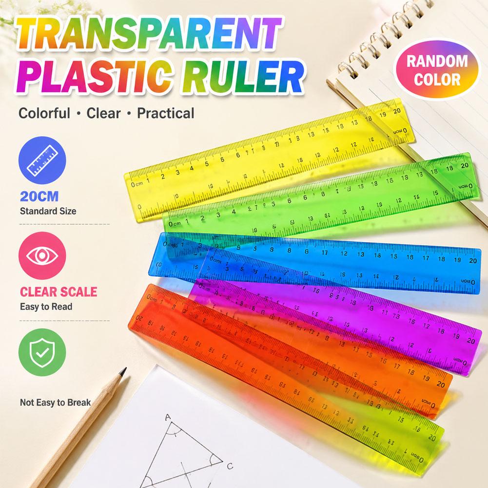 5pcs 무작위 색상 플라스틱 자, 창의적인 그리기 도 - Ruler Set Transparent 리뷰 및 가격