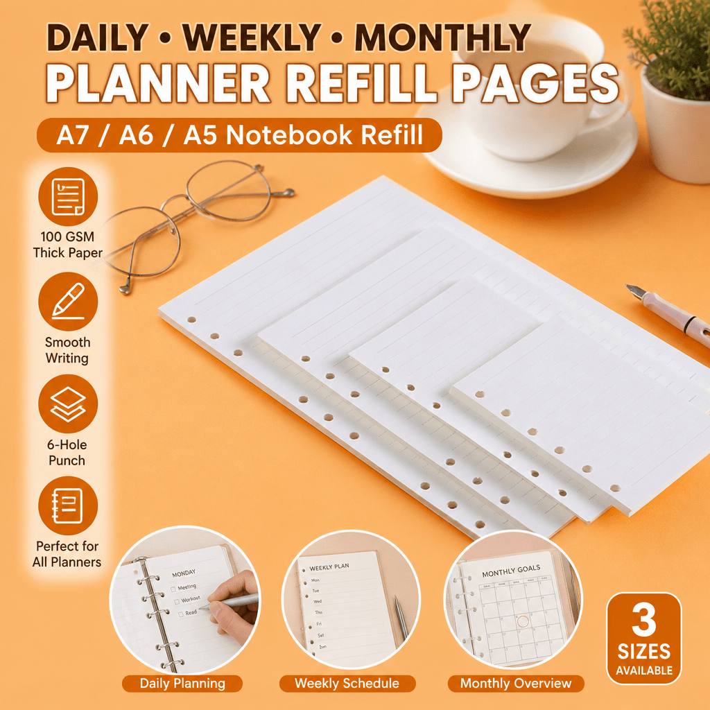 A5 A6 A7 플래너 리필 페이지 6홀 루즈리프 노트 - Notebook Dotted A5 리뷰 및 가격