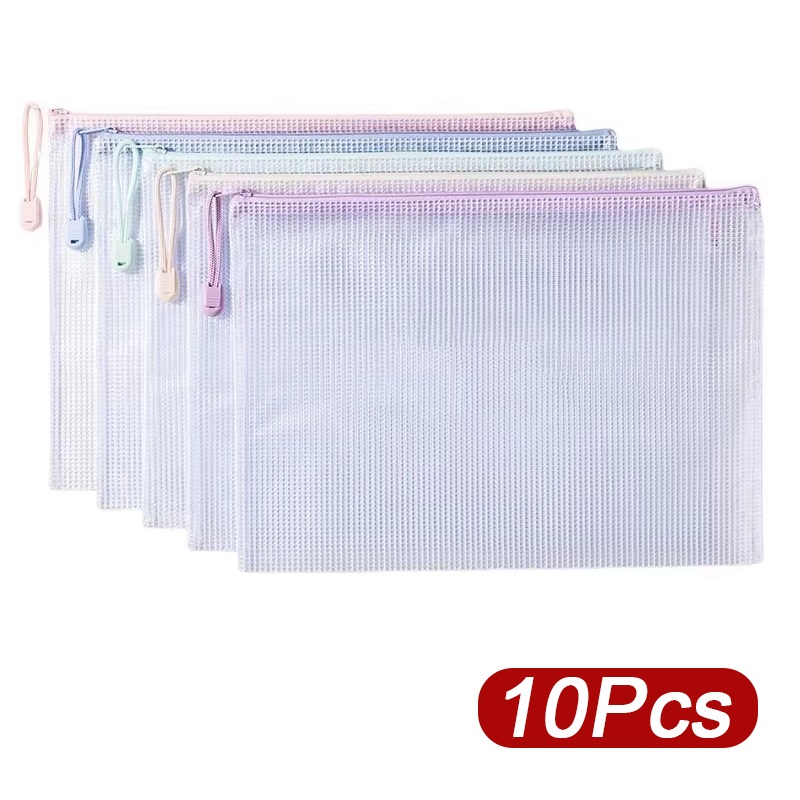 5-30pcs 지퍼 메쉬 가방 A4/A5 플라스틱 지퍼 - Office Stationery And Supply 리뷰 및 가격