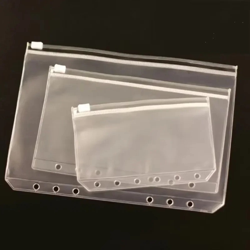 10Pcs 투명 PVC 지퍼 바인더 포켓 6 링 노트북 - Portfolio Folder Zip 리뷰 및 가격